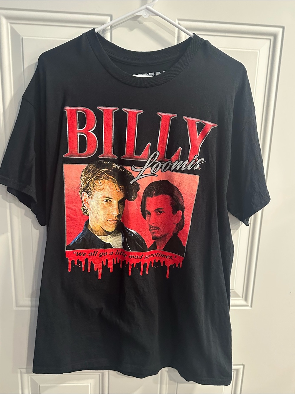 Scream Movie Billy Loomis Graphic T-Shirt Black Spirit Halloween Horror 2024